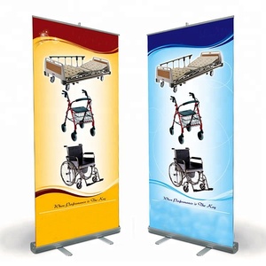 Economic Style Helmet Display Portable Pull up Promotion Banner Aluminum <strong>Roller</strong> <strong>Stand</strong> Advertised Pull up Banners - Product Image 3