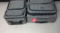 Ensemble de valises 4 pièces en polyester avec imprimé, valise à roulettes, travail en usine, prix bon marché, 2020