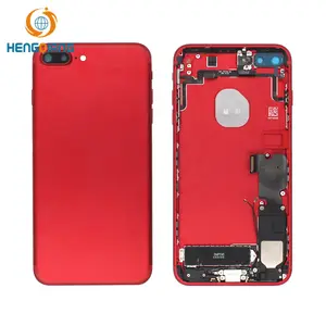 housing gold for iPhone 7 plus cover repair parts with small metal mini style glowing logo min assembly battery door