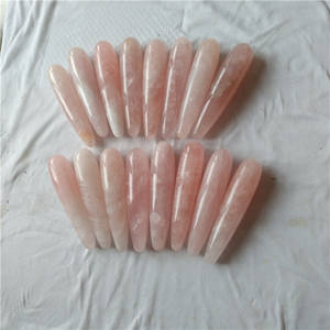 Natuurlijke rozenkwarts <span class=keywords><strong>crystal</strong></span> vagina massage toverstokken <span class=keywords><strong>crystal</strong></span> penis <span class=keywords><strong>dildo</strong></span> voor masturbatie - Product Image 4