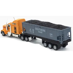 Kualitas tinggi panjang durasi waktu 1:43 diecast logam kontainer truk mainan dengan harga rendah