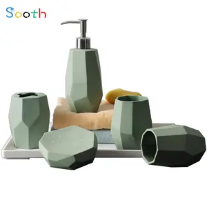 <span class=keywords><strong>Set</strong></span> di <span class=keywords><strong>Accessori</strong></span> per il <span class=keywords><strong>Bagno</strong></span> in Ceramica <span class=keywords><strong>Verde</strong></span> per la Casa - Product Image 1