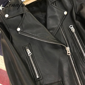 Fashion <strong>Women</strong> Autumn <strong>Jacket</strong> Short <strong>Real</strong> Sheepskin <strong>Leather</strong> <strong>Jacket</strong> New Arrival - Product Image 3