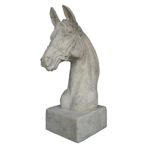 <span class=keywords><strong>Statue</strong></span> de tête de cheval en marbre blanc sculpté à la main en gros - Product Image 4