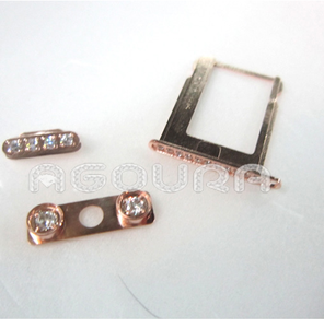 Chine usine or bouton pour iphone4s avec diamant, Boutons d'or - Product Image 3