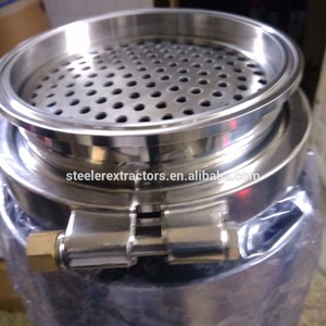 卫生不锈钢4 “6” 三夹线轴，带过滤板，用于闭环提取器 - Product Image 3