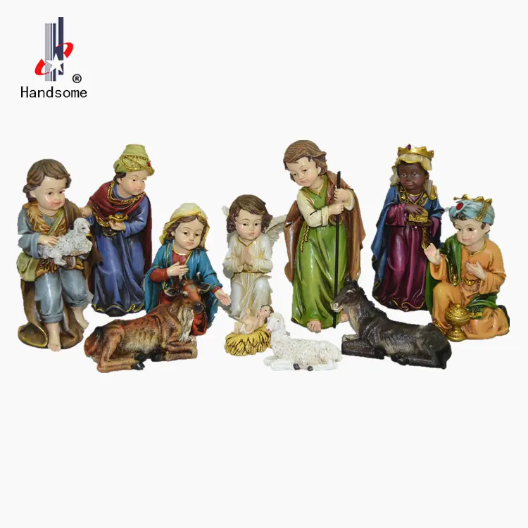 8 Inch Child and Baby Nativity Gift Set Christmas Figures
