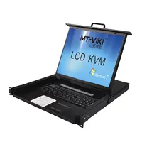 Laci Monitor Keyboard Otomatis 19 "8 Port VGA LCD IP Kvm Konsol