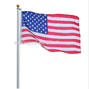 Commerciële Land 20ft Telescoop Vlag Pole Kit Outdoor Display Show Sliver Uv Printing Aluminium Vliegende Nationale Vlag Nylon - Product Image 3