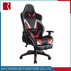2020 Spring Style Comfortable Swivel Racing <strong>Gaming</strong> <strong>Chair</strong> Custom Logo Executive <strong>Chair</strong> Design Revolving PU Mesh Metal <strong>Footrest</strong> - Product Image 2