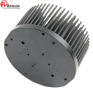 Disipador de calor personalizado de forja en frío al mejor precio extrusora de aluminio Vero 29 disipador de calor de aleta de PIN redondo disipadores de calor negros de aluminio de 130mm - Product Image 3