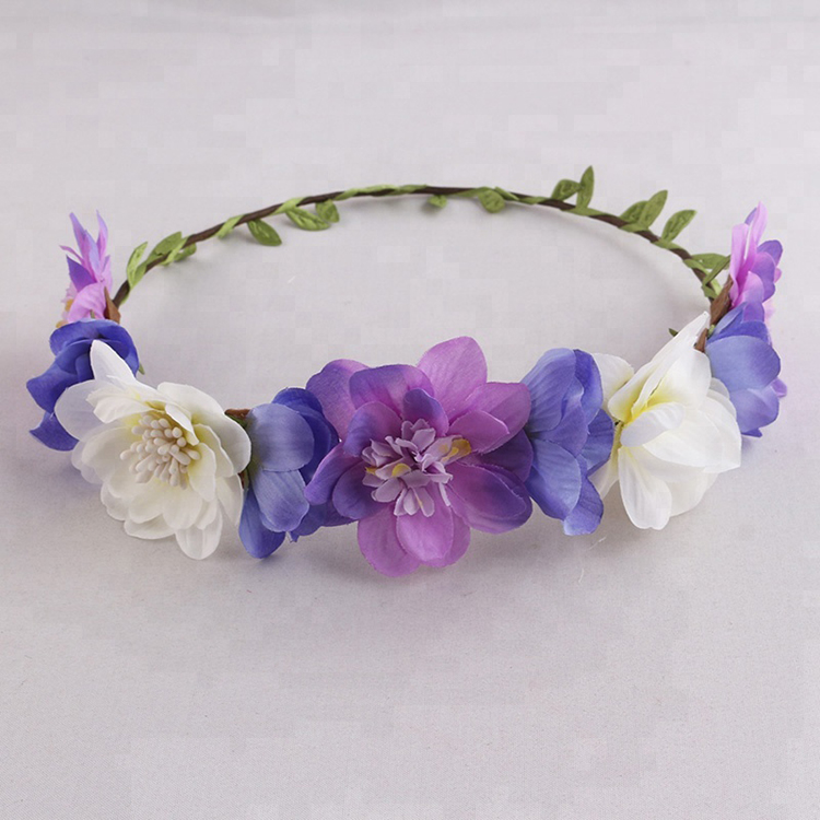 Diadema floral elástica hawaiana para mujer Diadema floral elástica hawaiana para mujer