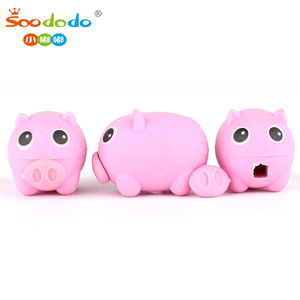 <span class=keywords><strong>Soododo</strong></span> Kawaii 3D novità gomme a matita divertente cartone animato forma animale cancelleria promozionale all'ingrosso a buon mercato per i bambini - Product Image 5