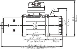 <strong>Runva</strong> China Manufacturer Hot Selling CE Certification Stable Pulling 9500 lb 12v Electric <strong>Winch</strong> - Product Image 2