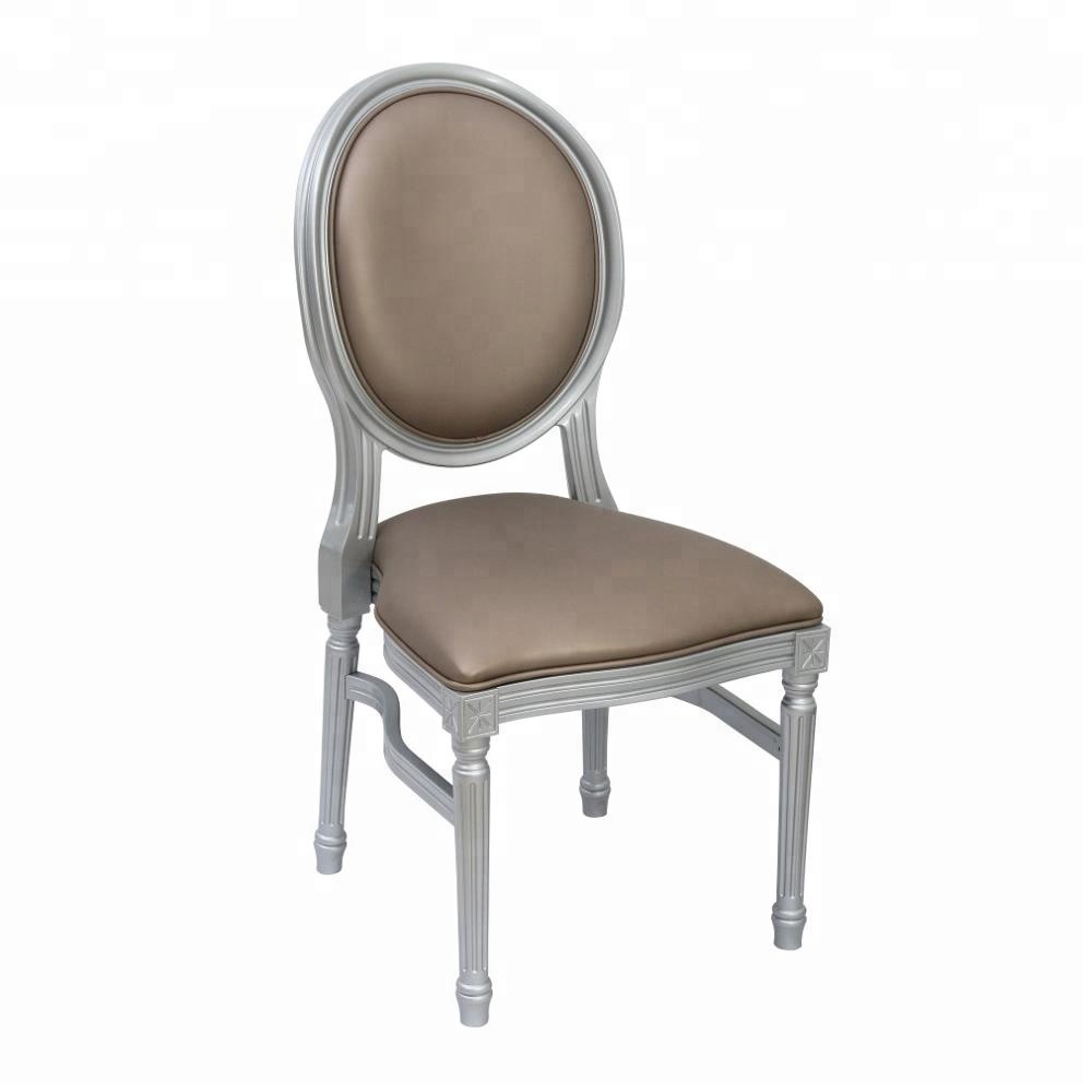 Обеденный стул Людовика xvi с круглой спинкой из мягкой смолы во французском стиле