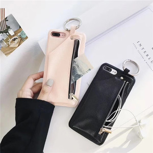 2018 nuevo diseño cambio cremallera grano de cuero teléfono bolsas caso para el iPhone 8 7 6 6 s más - Product Image 1