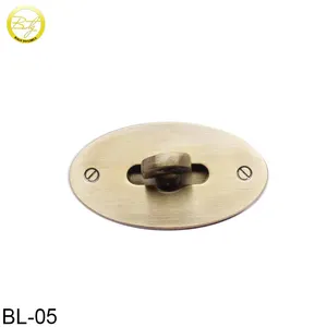 Metal Clasp Lock Oval Shape Twist Turn Lock Metal Briefcase Locks And Clasps For Purse