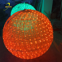 Boule lumineuse magique LED d'extérieur colorée, boule lumineuse LED 3D de Noël