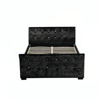 Lit Double en velours recourbé, avec quatre tiroirs, nouveauté Design moderne