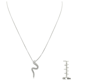S925 स्टर्लिंग चांदी फैशन इटली क्रिस्टल नाग आकार लटकन गहने - Product Image 3