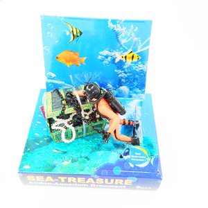 Coffre au trésor En Forme <span class=keywords><strong>Aquarium</strong></span> Air <span class=keywords><strong>Action</strong></span> Ornement Fish Tank Aquascaping Décor - Product Image 3