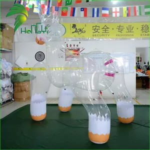 Transparente PVC Inflável Sexy Animal Cavalo Brinquedos Dos Desenhos Animados, Hongyi Personalizado Inflável Cavalo Com Sexy SPH