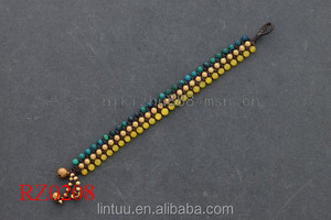 Multicolore perles perlé fait main cire corde en laiton cloche bracelet populaire mâle polarisées aviateur sung bijoux barcelet - Product Image 5