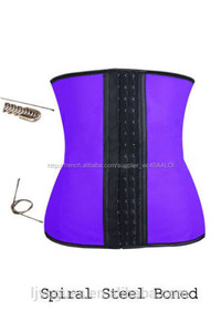 Acier <span class=keywords><strong>os</strong></span> Corset serre - taille 100% Latex Corset femmes Sexy Latex serre - taille minceur Shapewear body s ~ xxxL - Product Image 3
