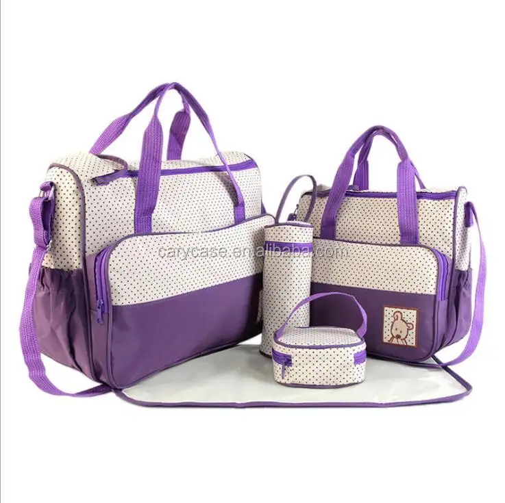 5PCS सेट सस्ते फैशन माँ मातृत्व लंगोट बैग