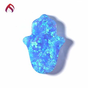 Cabochon perles en opale hamsa synthétique, moins cher, pièces, pierres précieuses, bleu - Product Image 5