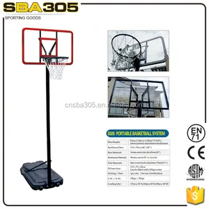 Adjustbale en plastique objectif de basket - ball / stand