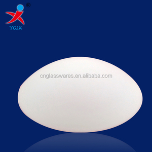 Paralume <span class=keywords><strong>in</strong></span> <span class=keywords><strong>Vetro</strong></span> Bianco Opale di Forma Ovale/Paralume per Lampada da Soffitto <span class=keywords><strong>in</strong></span> <span class=keywords><strong>Vetro</strong></span> - Product Image 1