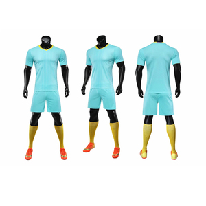 2019-20 special offer Sublimation soccer uniform white OEM blue Football shirt custom made - Product Image 4
