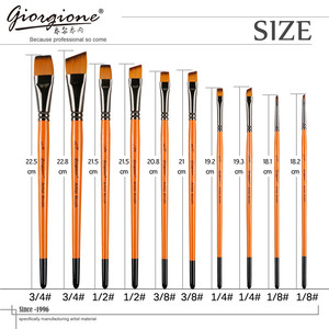 <span class=keywords><strong>Set</strong></span> di <span class=keywords><strong>Pennelli</strong></span> <span class=keywords><strong>per</strong></span> <span class=keywords><strong>Pittura</strong></span> Giorgione con Setole in Nylon, Manico in Legno e Ghiera in Rame - Product Image 5