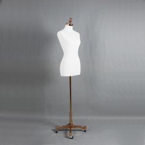 Maniquíes simulados <span class=keywords><strong>de</strong></span> tela <span class=keywords><strong>de</strong></span> medio cuerpo para mujer, maniquíes <span class=keywords><strong>de</strong></span> espuma <span class=keywords><strong>de</strong></span> <span class=keywords><strong>poliuretano</strong></span> para sastrería, maniquíes <span class=keywords><strong>de</strong></span> torso con base <span class=keywords><strong>de</strong></span> oro rosa - Product Image 5
