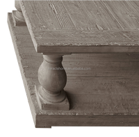 Table basse carrée en bois de style français, livraison gratuite
