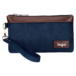 Canvas Clutch Purse Tùy Chỉnh Vòng Tay Pouch Wallet Lớn Túi Trang Điểm Điện Thoại Di Động Túi Xách Cho Phụ Nữ Nam Giới