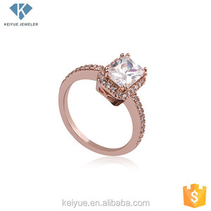 El Color es rico brillante y translúcido 24 k anillo chapado en oro rosa anillo de oro - Product Image 1