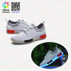 7 ألوان لامعة بو USB شحن الاطفال الكبار رجل قابلة للشحن مصباح إضاءة ليد أحذية - Product Image 6