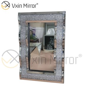 <span class=keywords><strong>Specchio</strong></span> da Parete di Lusso WXM-1774 Moderno Argento con Effetto Diamante Frantumato <span class=keywords><strong>Curvo</strong></span> Decorazione Murale Economica - Product Image 4