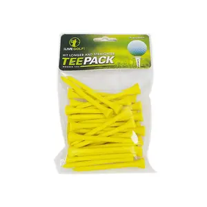 Golf tee plastic/paper clear pack golf tees