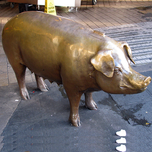 Interesante diseño de tamaño de cobre cerdo escultura para fuera de <span class=keywords><strong>la</strong></span> granja - Product Image 3