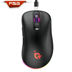 2.4GHz draadloze en bedrade dual modus RGB Gaming Muis met Micro usb-aansluiting en opladen