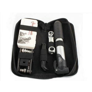 <span class=keywords><strong>Vtt</strong></span> Outils De Réparation De Vélo Mini Pompe/Type <span class=keywords><strong>Kit</strong></span> De Réparation/Tournevis Outil Clé Portable Vélo Outil Ensemble avec sac de transport - Product Image 1