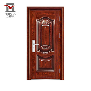 Popular en el Líbano mercado precio de fábrica barniz puerta de acero de seguridad con yop calidad - Product Image 1