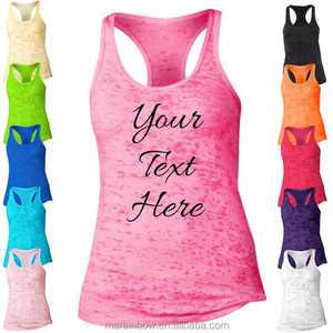 La maggior parte dei Popolari Delle Donne Personalizzato Posteriore Scollata Burnout Canotta Personalizzata Stampato Loose Fit Serbatoio di Allenamento Top Progettare Il Proprio Carro Armato - Product Image 1