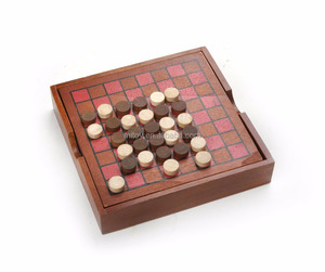 Juego de rompecabezas de madera, damas chinas, lindo, nine men's morris, Damas - Product Image 4
