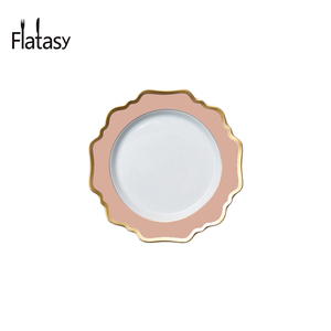 Venta al por mayor Rosa barato plato <span class=keywords><strong>de</strong></span> porcelana venta al por mayor para la boda <span class=keywords><strong>de</strong></span> <span class=keywords><strong>alquiler</strong></span> - Product Image 4