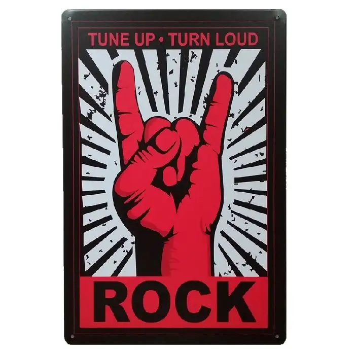 Rock Tune Up Turn Luid Decor Metalen Nostalgie Tin Poster Pin up Girl Cafe Bar Thuis Garage Kerst Vintage art Custom