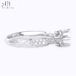 ขายส่งเพชรแหวนกึ่ง Mount การตั้งค่าเครื่องประดับ18K แหวนทองสำหรับสุภาพสตรี - Product Image 3